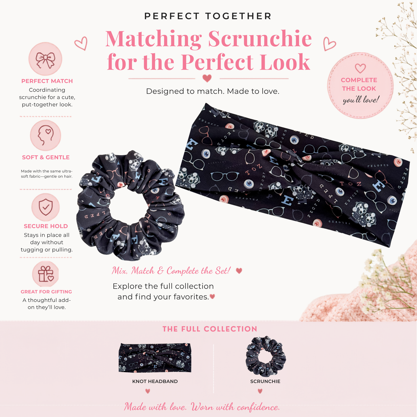 Optometry Scrunchies – Handmade Eye Care Hair Accessories