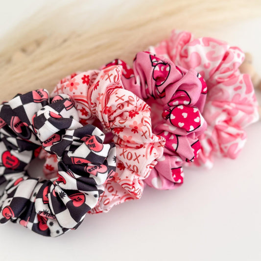 Handmade Valentine's Day Scrunchies: Nurse Hair Accessories