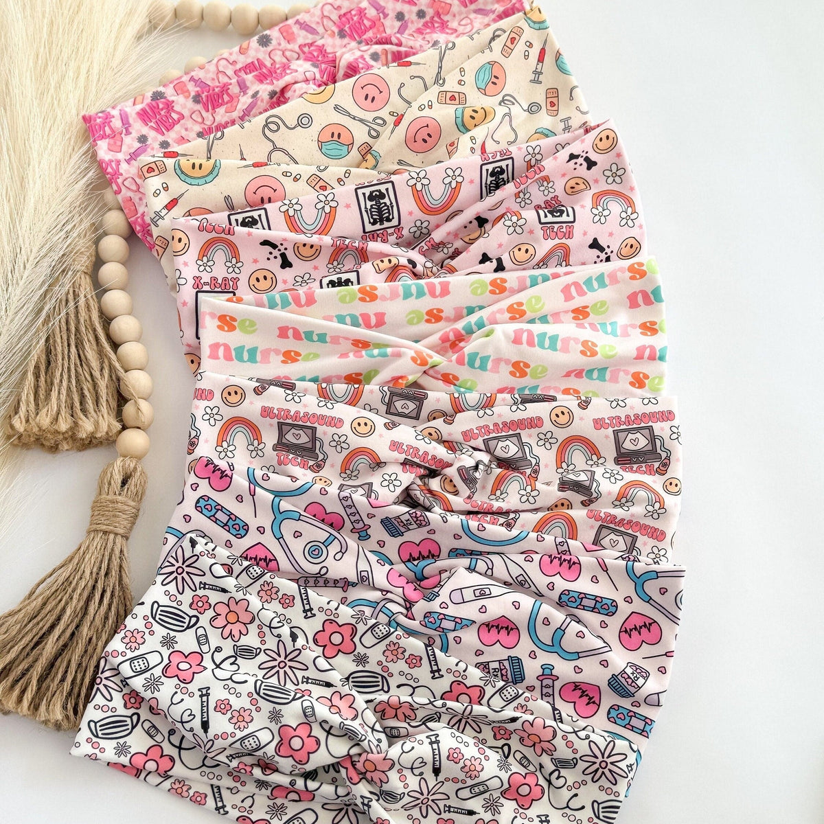 Nurse headbands collection - handmade headbands for nurses and healthcare workers