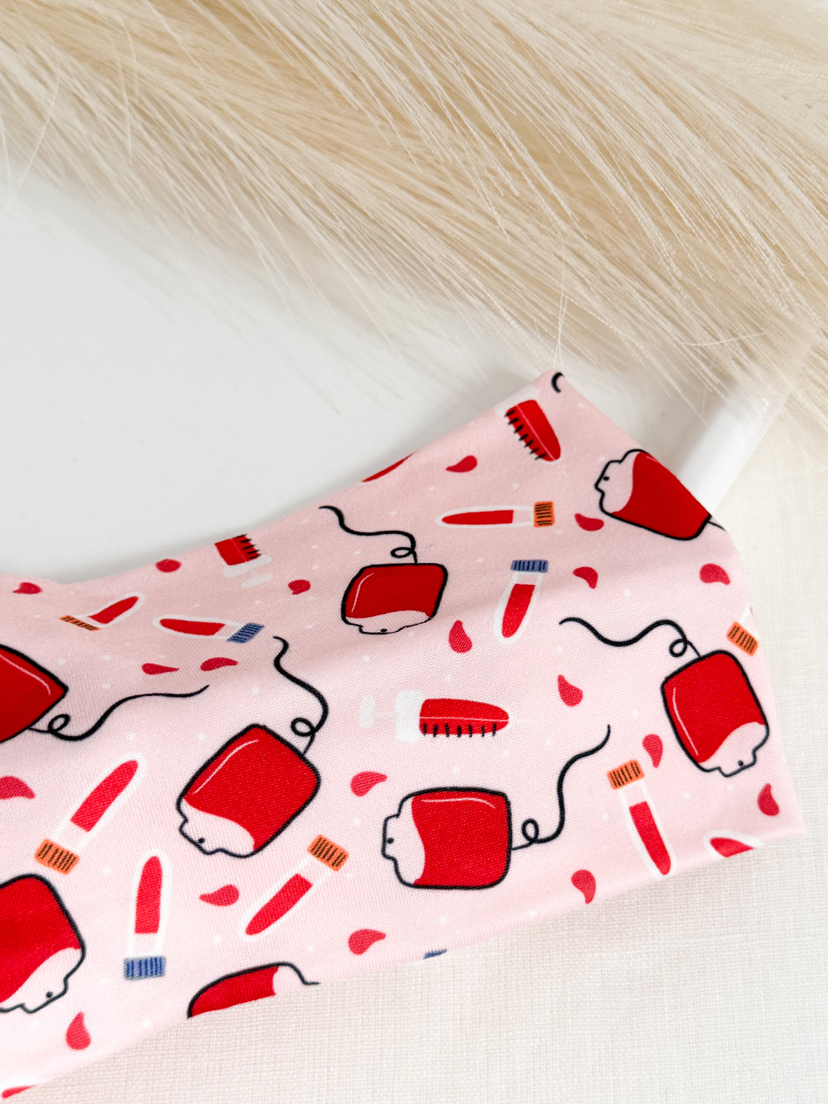 Phlebotomist Blood Bags Headband – Handmade Gift for Phlebotomists & Lab Techs