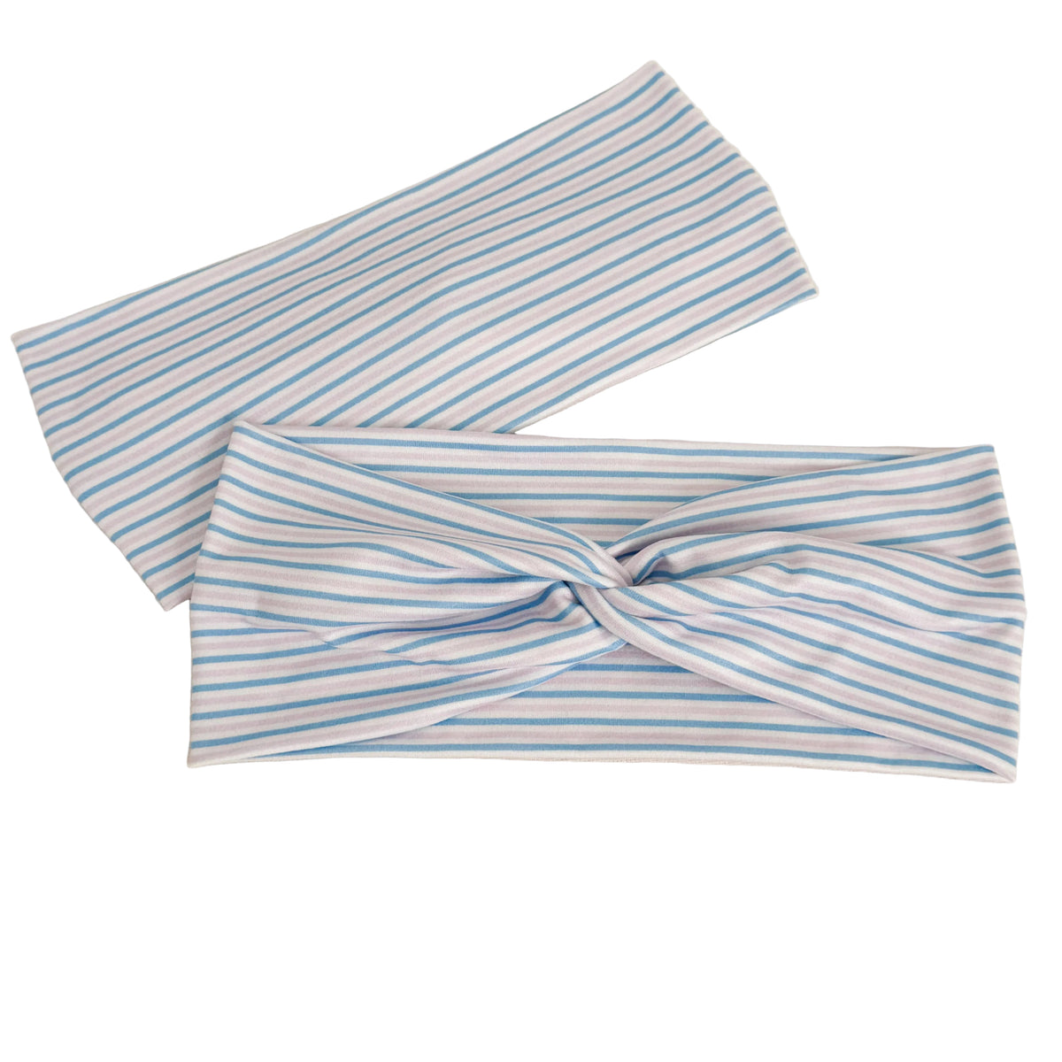 Newborn stripes print twist headband for labor & delivery nurses – handmade by Headband Studio
