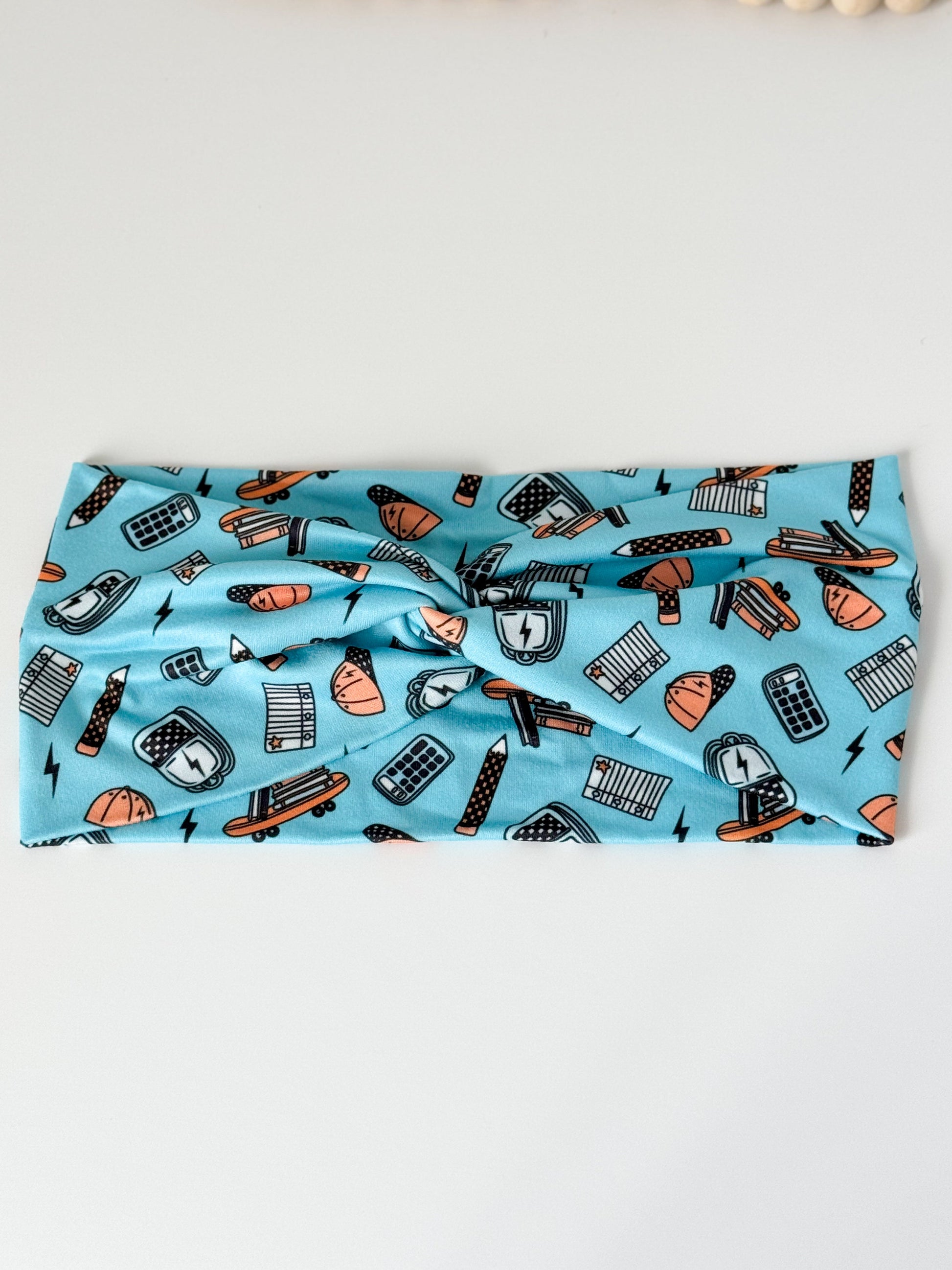 Handmade Blue Teacher Headband – Comfortable, Professional & Stylish for Classroom Wear Headband Studio