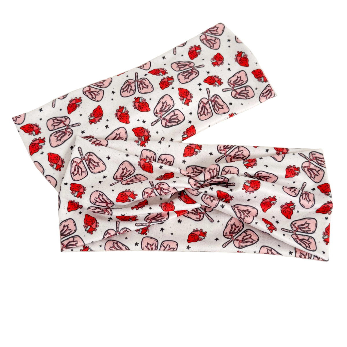Lungs & Hearts Twist Headband for Healthcare Workers