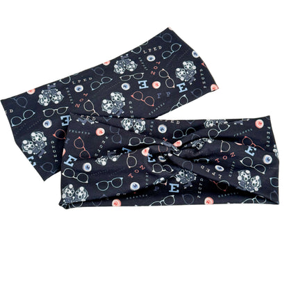 Black Optometry Headband – Eye Care Hair Accessory