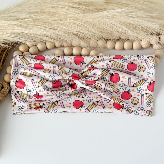 Handmade Blue Teacher Headband – Comfortable, Professional & Stylish for Classroom Wear  Headband Studio