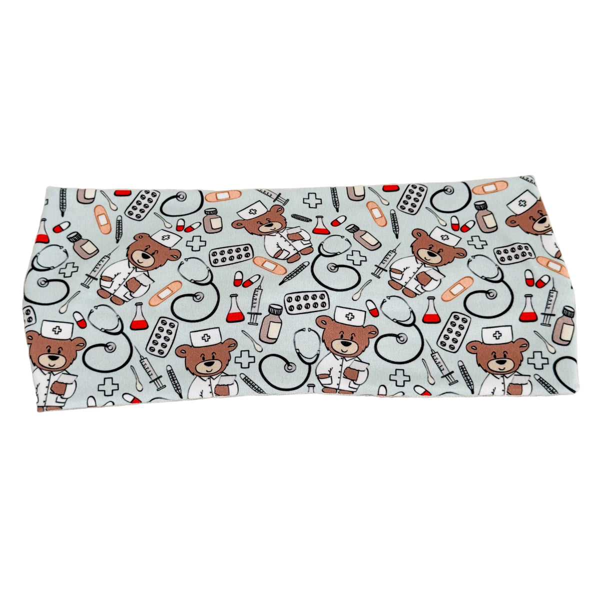 Doctor Bear Twist Headband – Handmade Gift for Doctors, Residents & Medical Students