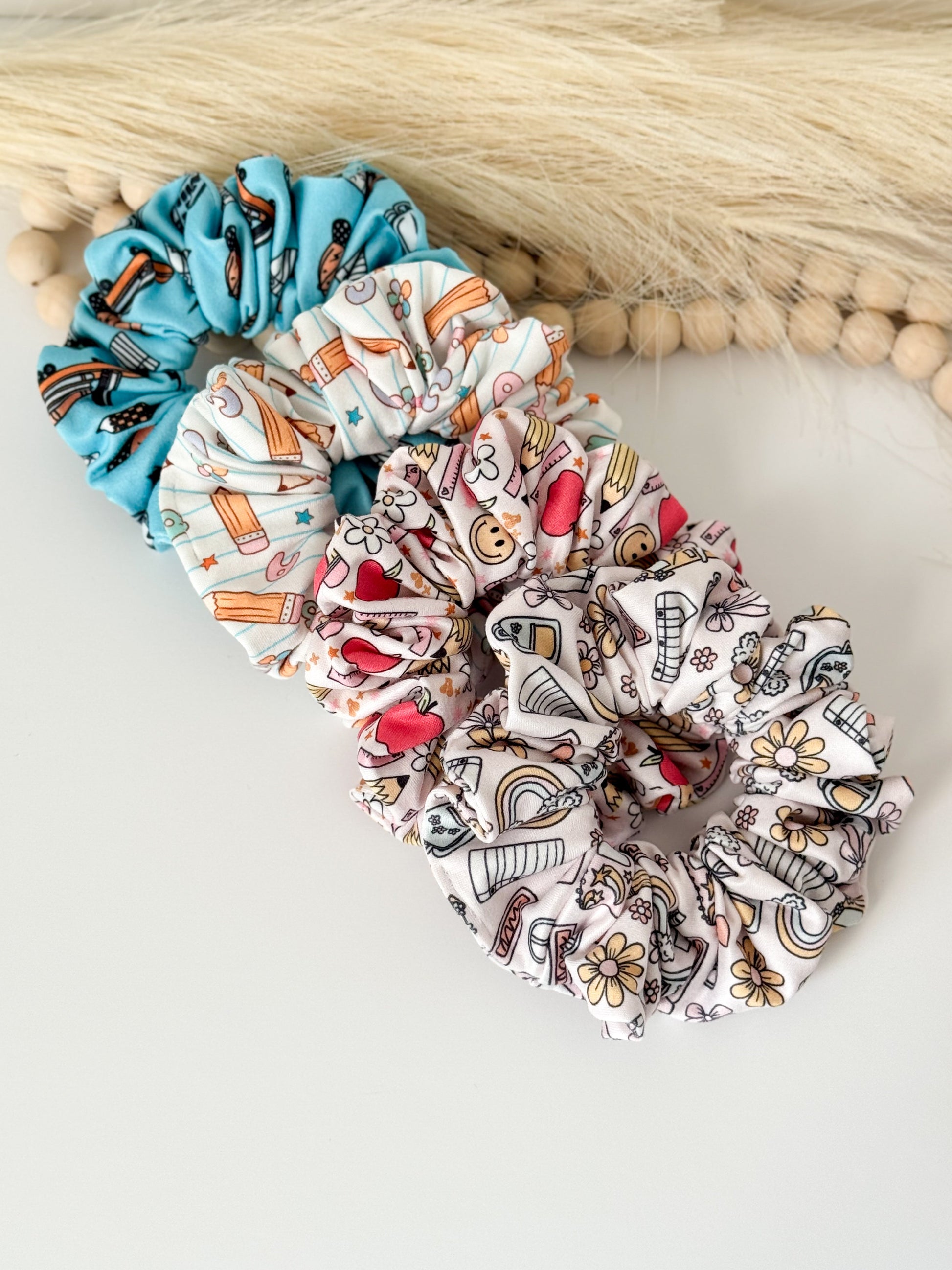 Handmade Scrunchies for Teachers – Back-to-School Hair Accessories Headband Studio