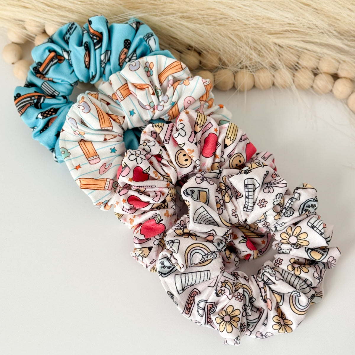 Handmade Scrunchies for Teachers – Back-to-School Hair Accessories Headband Studio