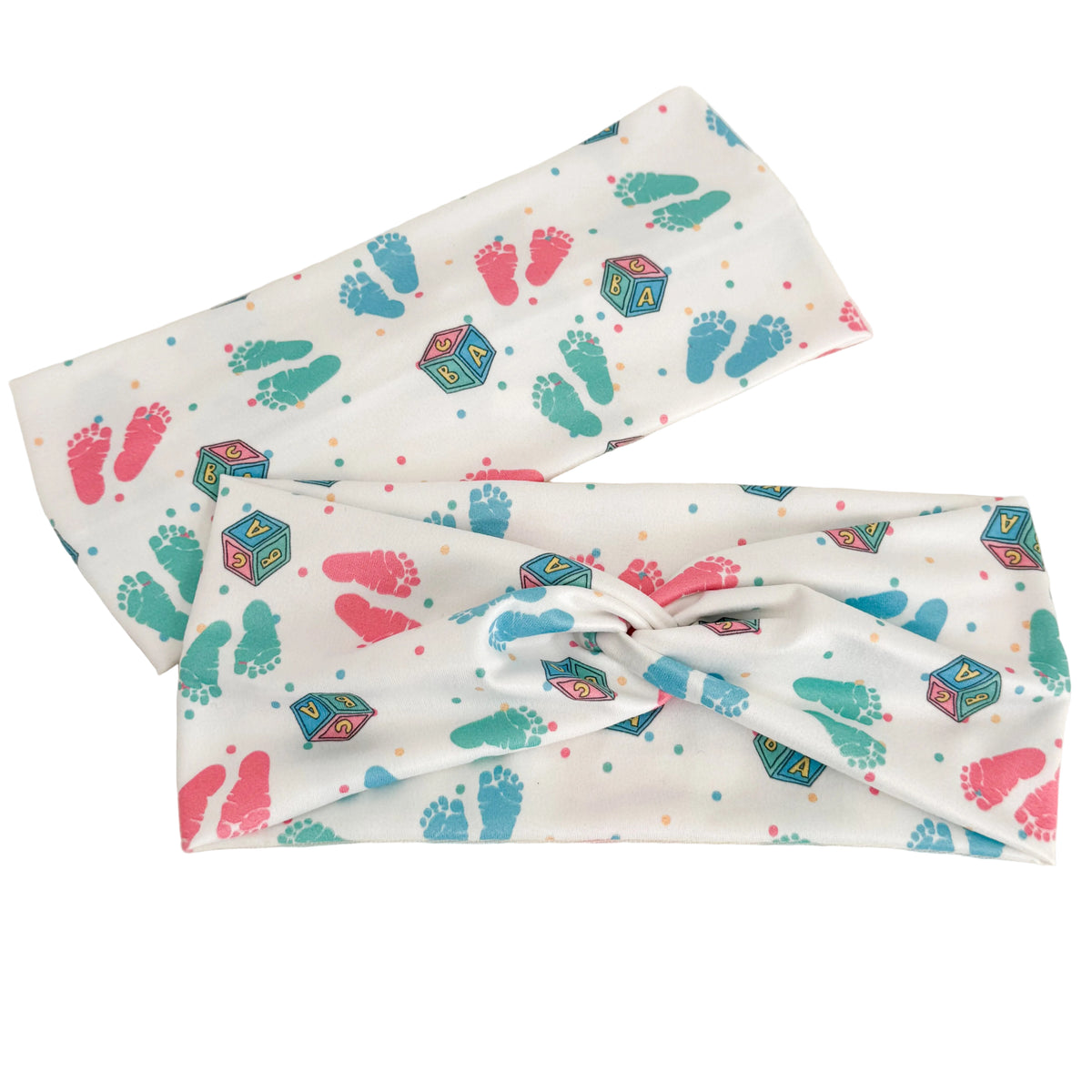 L&D Baby Footprint Nurse Headband – Labor & Delivery Handmade Headband