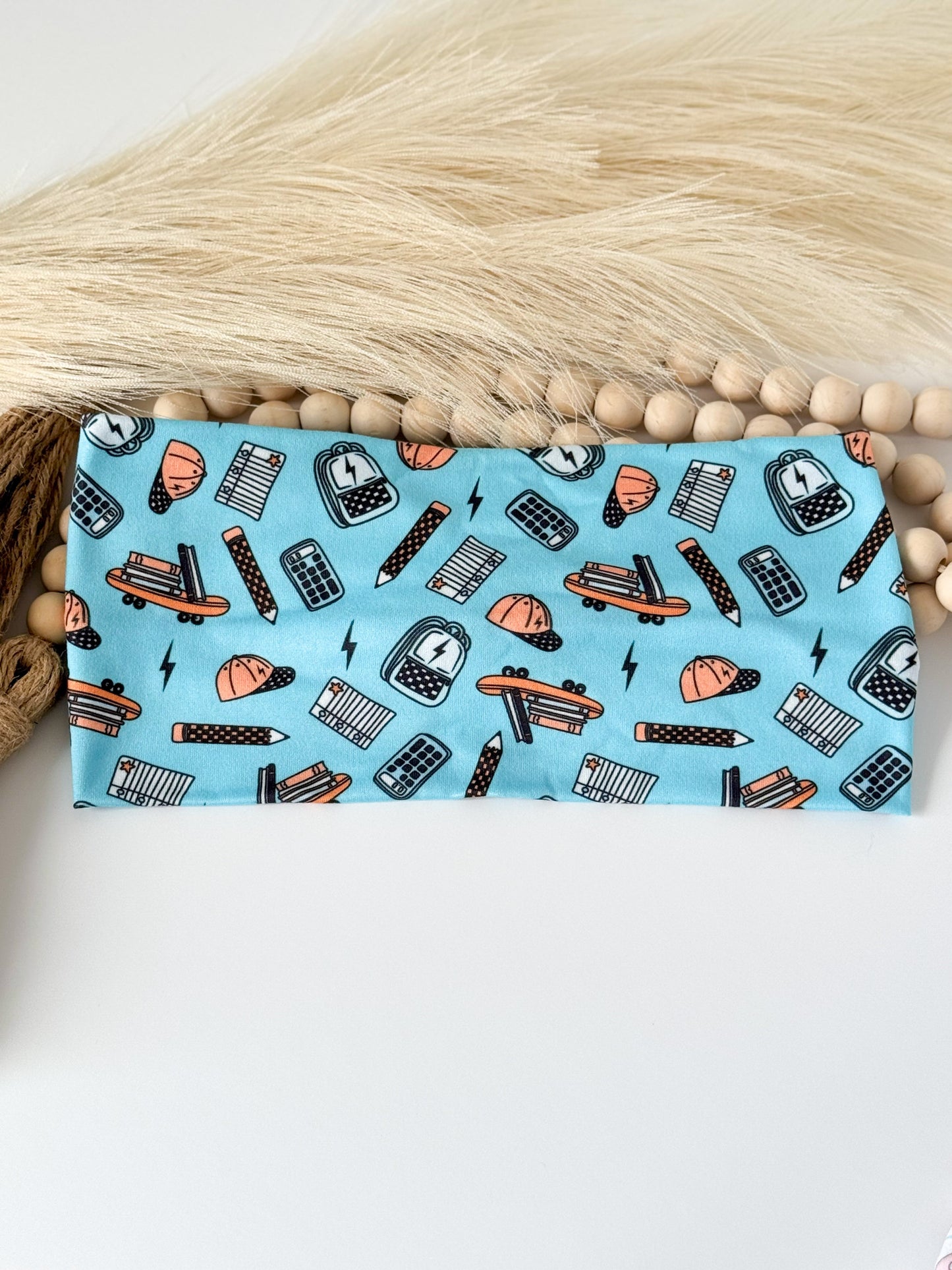 Handmade Blue Teacher Headband – Comfortable, Professional & Stylish for Classroom Wear Headband Studio