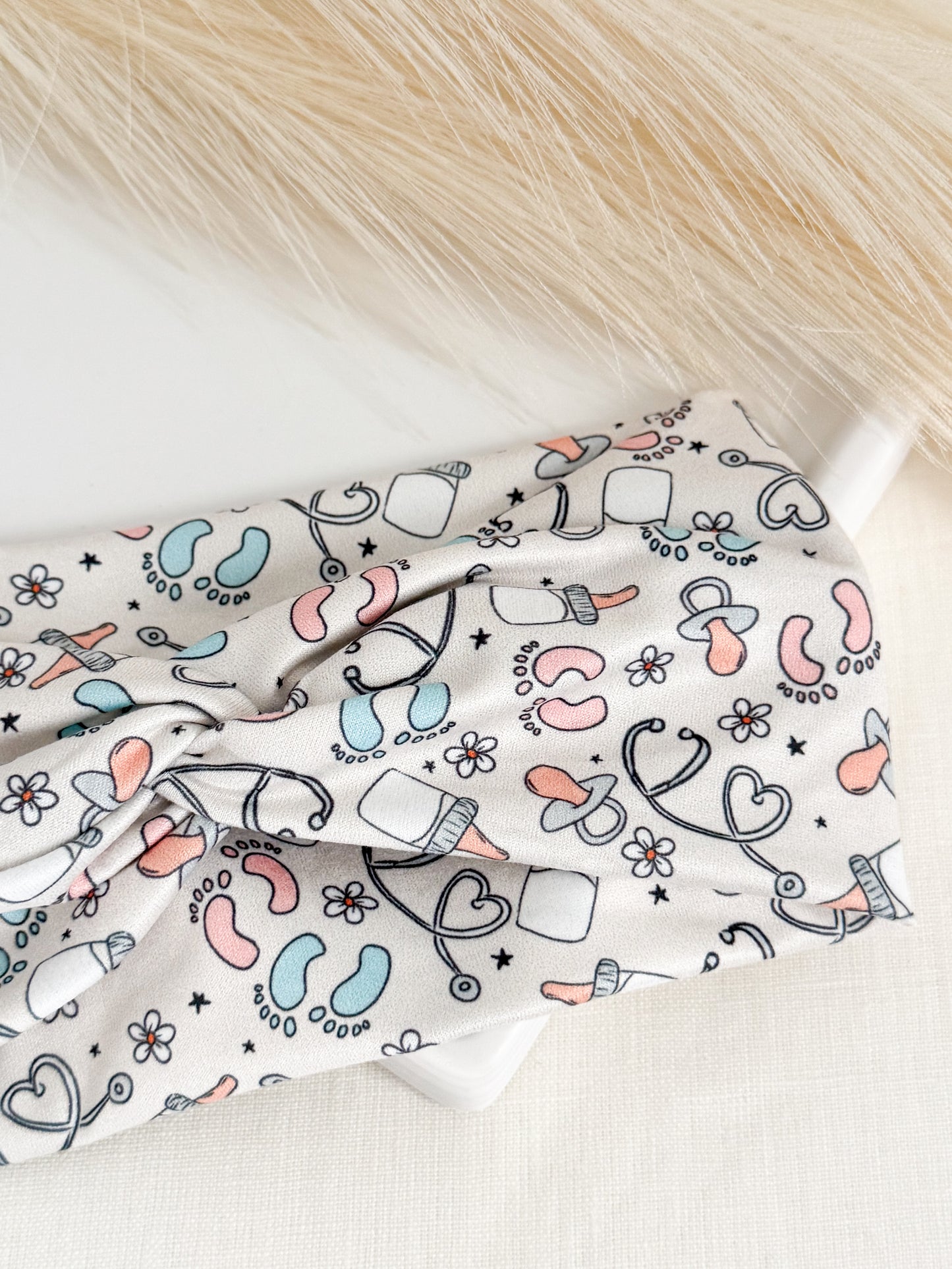 NICU Nurse Headband – Handmade Healthcare Hair Accessory