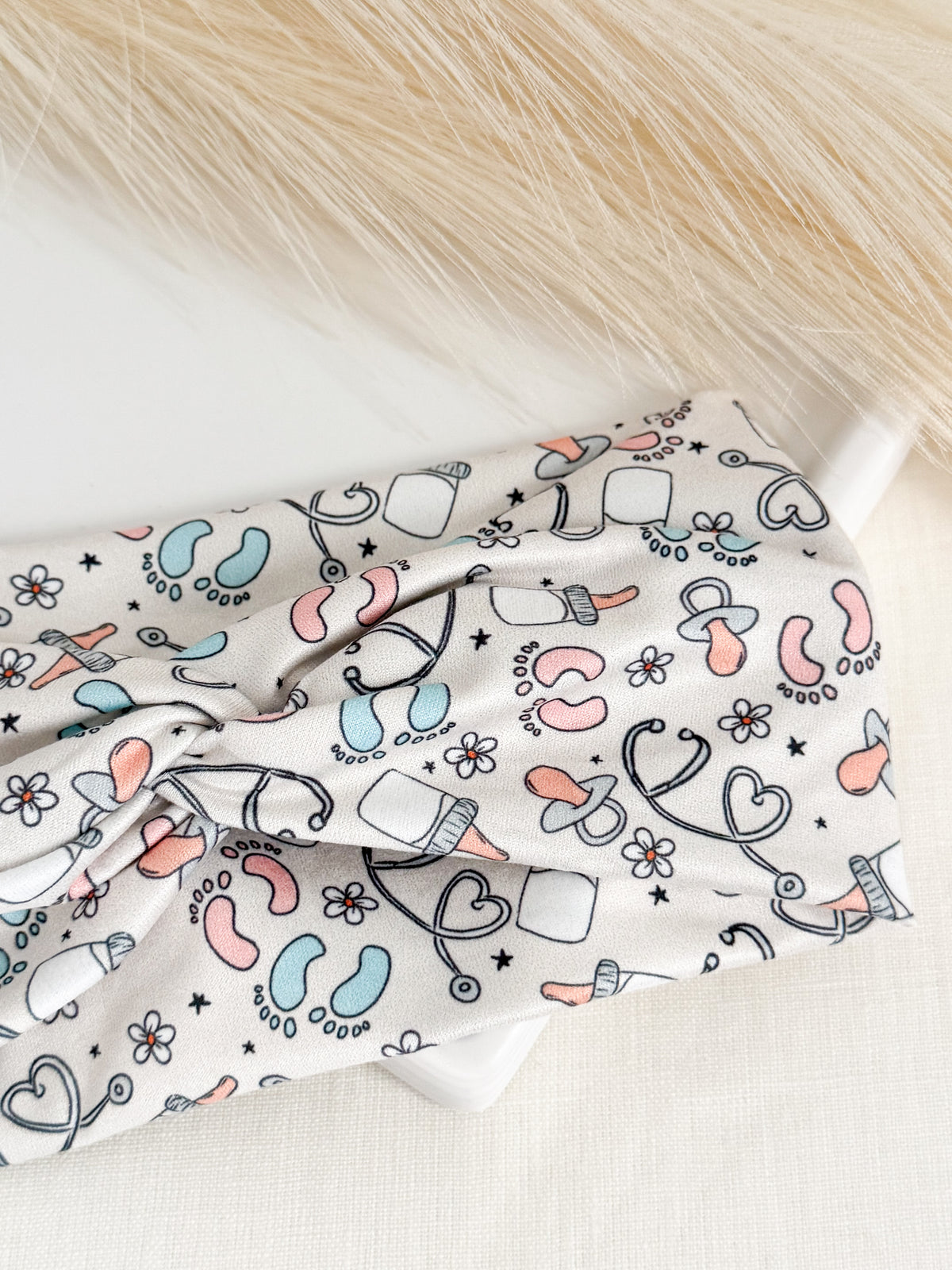 NICU Nurse Headband – Handmade Healthcare Hair Accessory