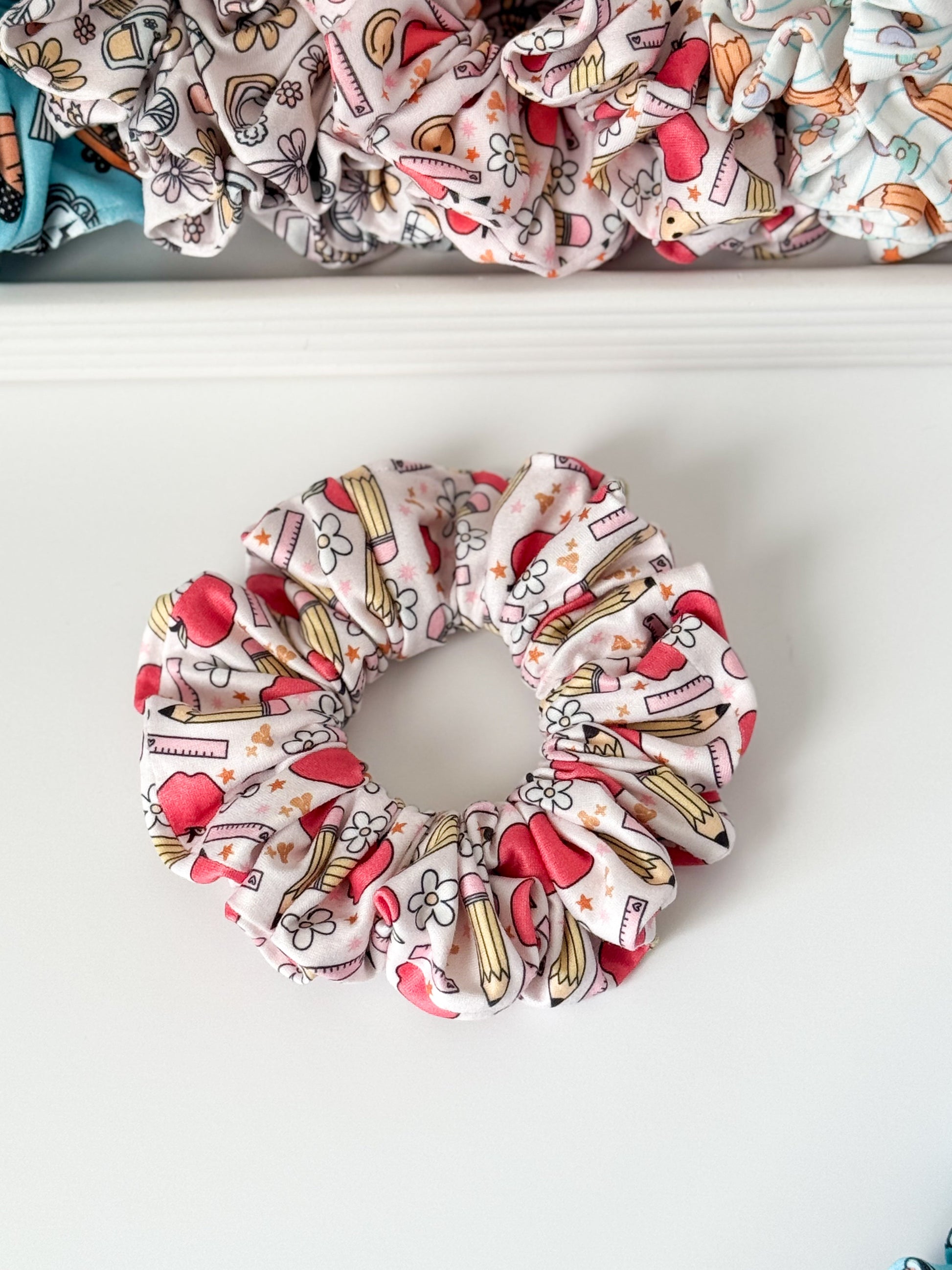 Handmade Scrunchies for Teachers – Back-to-School Hair Accessories Headband Studio