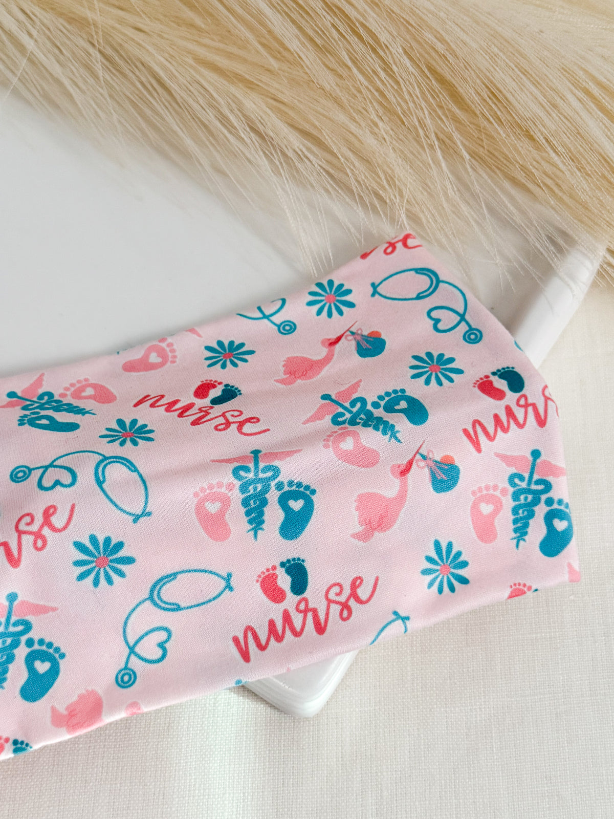 Pink Labor & Delivery Nurse Headband – Labor & Delivery Handmade Headband