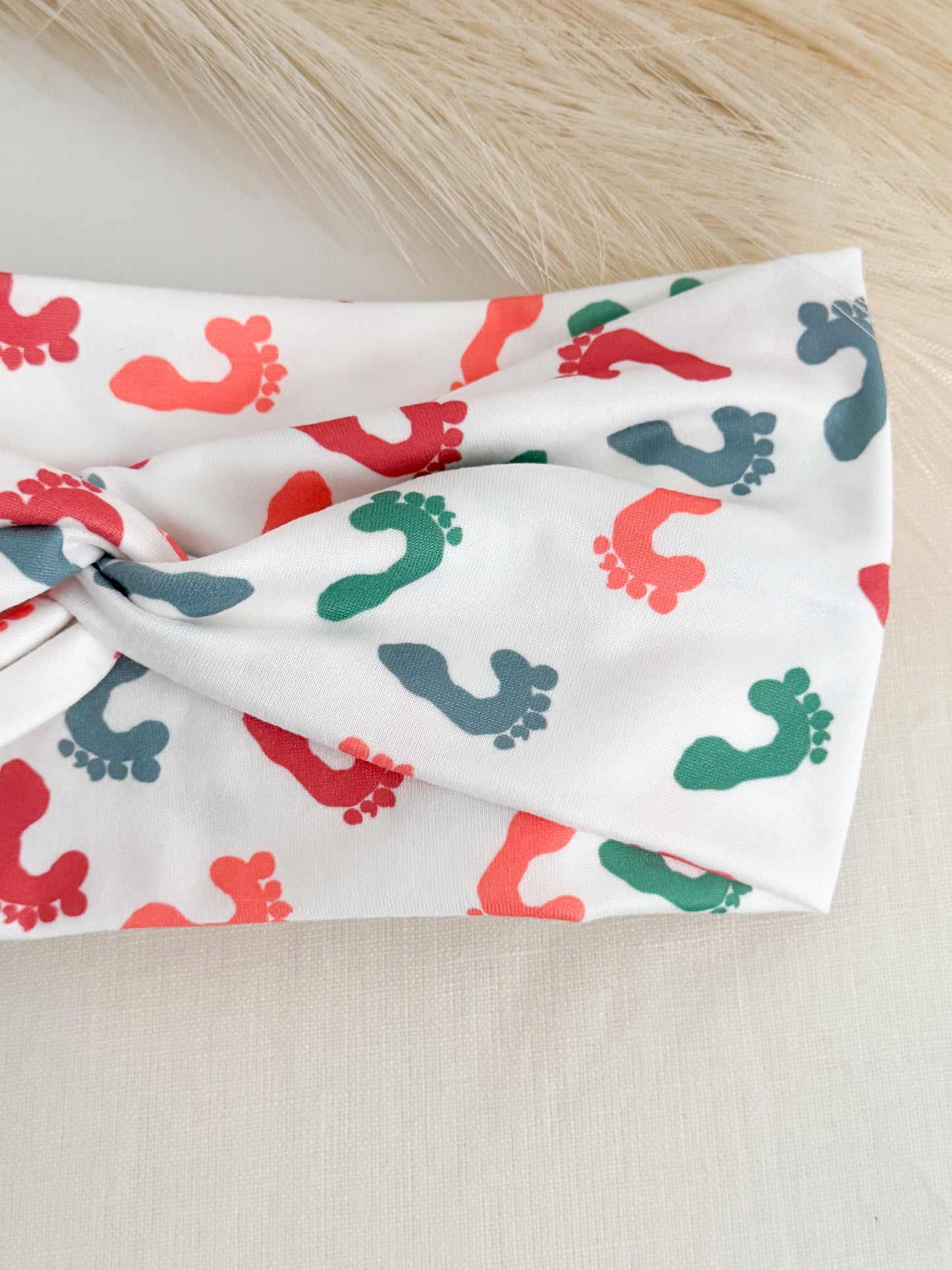 Baby Feet II Twist Headband – Labor & Delivery Nurse Hair Accessory