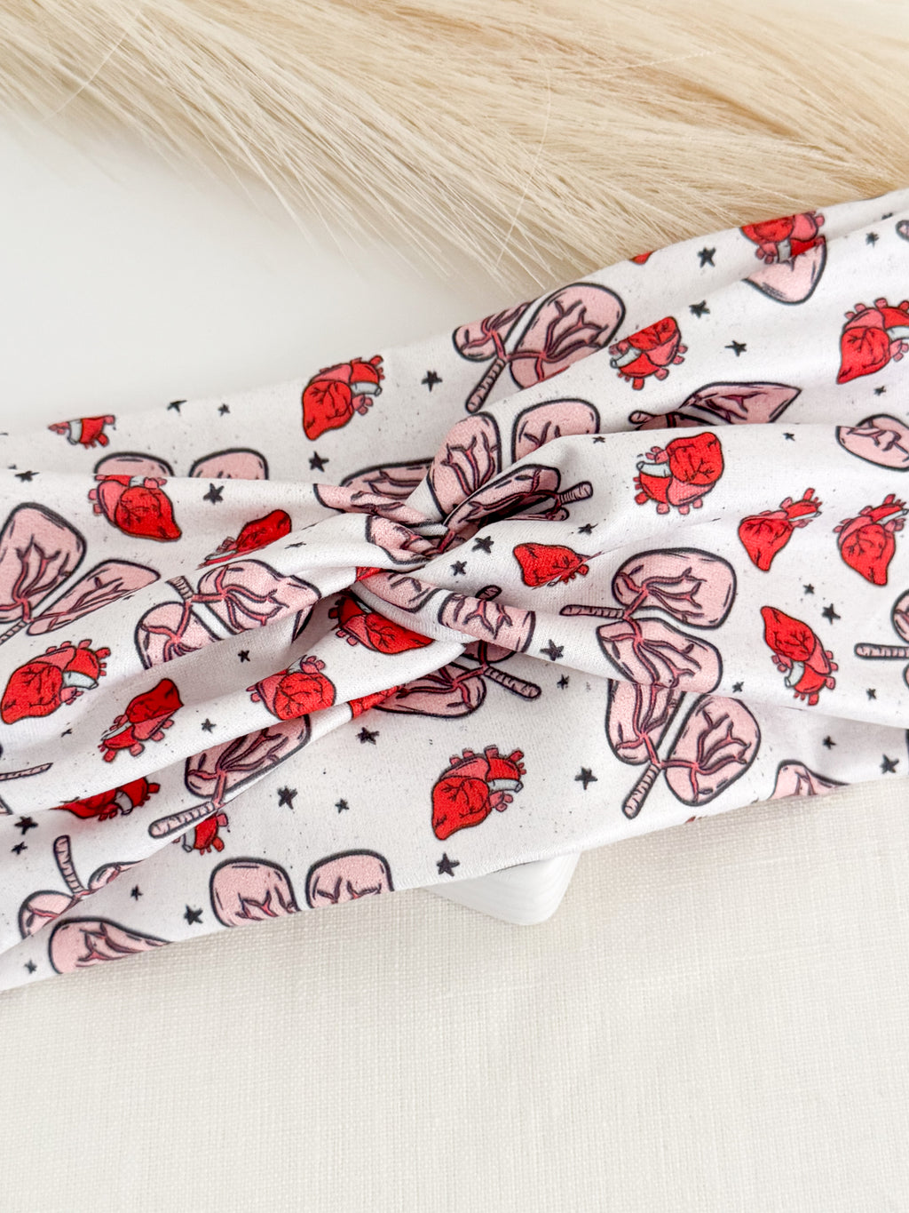 Lungs & Hearts Twist Headband for Healthcare Workers
