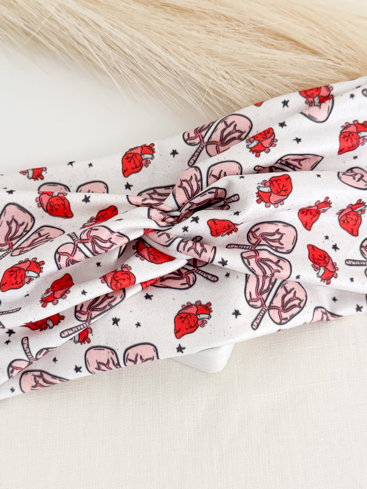 Lungs & Hearts Twist Headband for Healthcare Workers