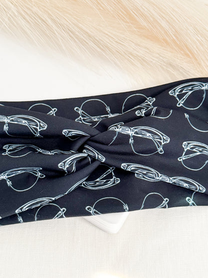 Black Optometrist headband - Eye Care Nurse Handmade Headband
