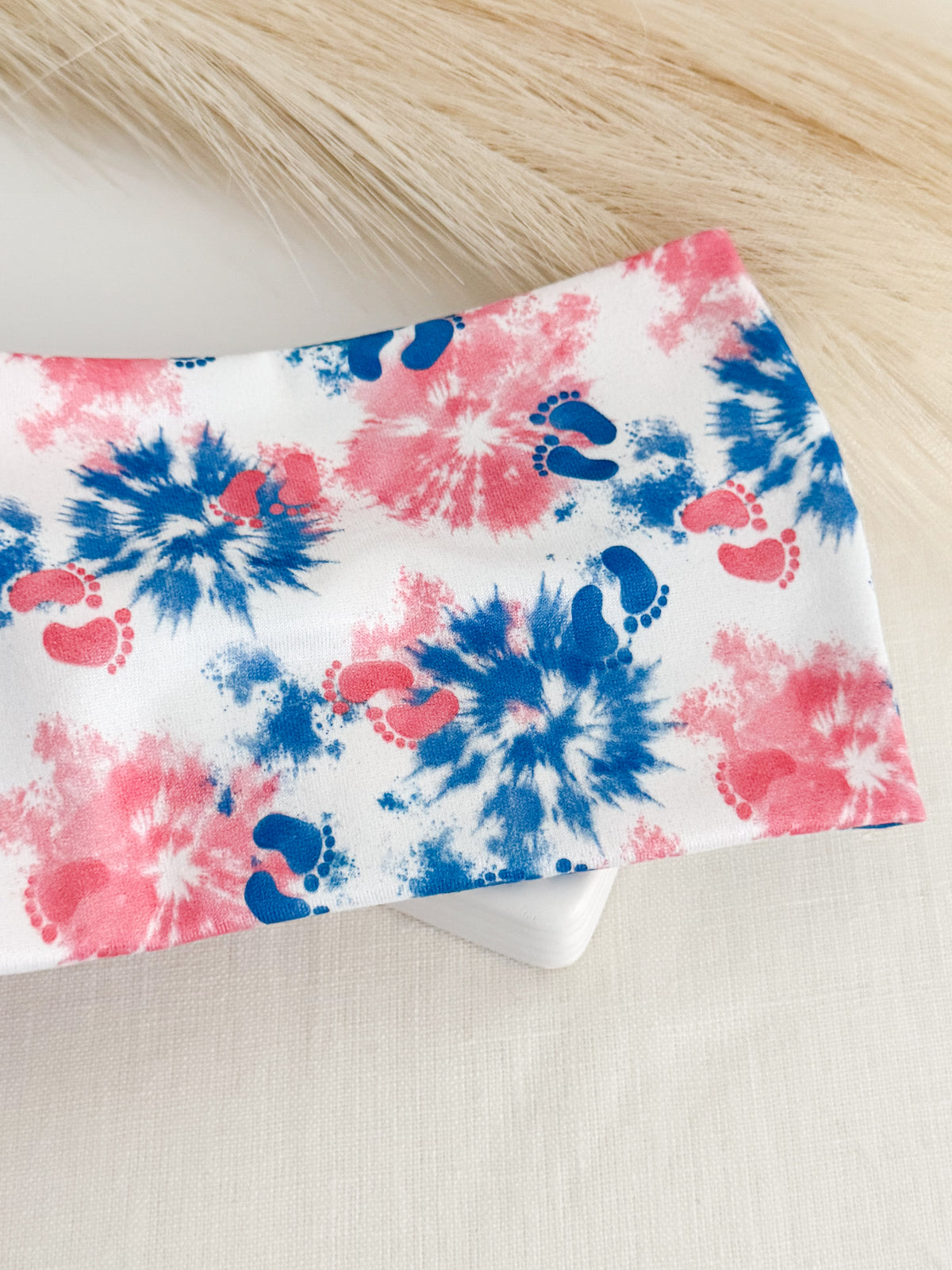 Tie-Dye Newborn Baby Feet Nurse Headband – Labor & Delivery Handmade Headband