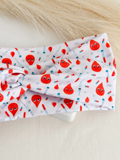 White phlebotomy headband