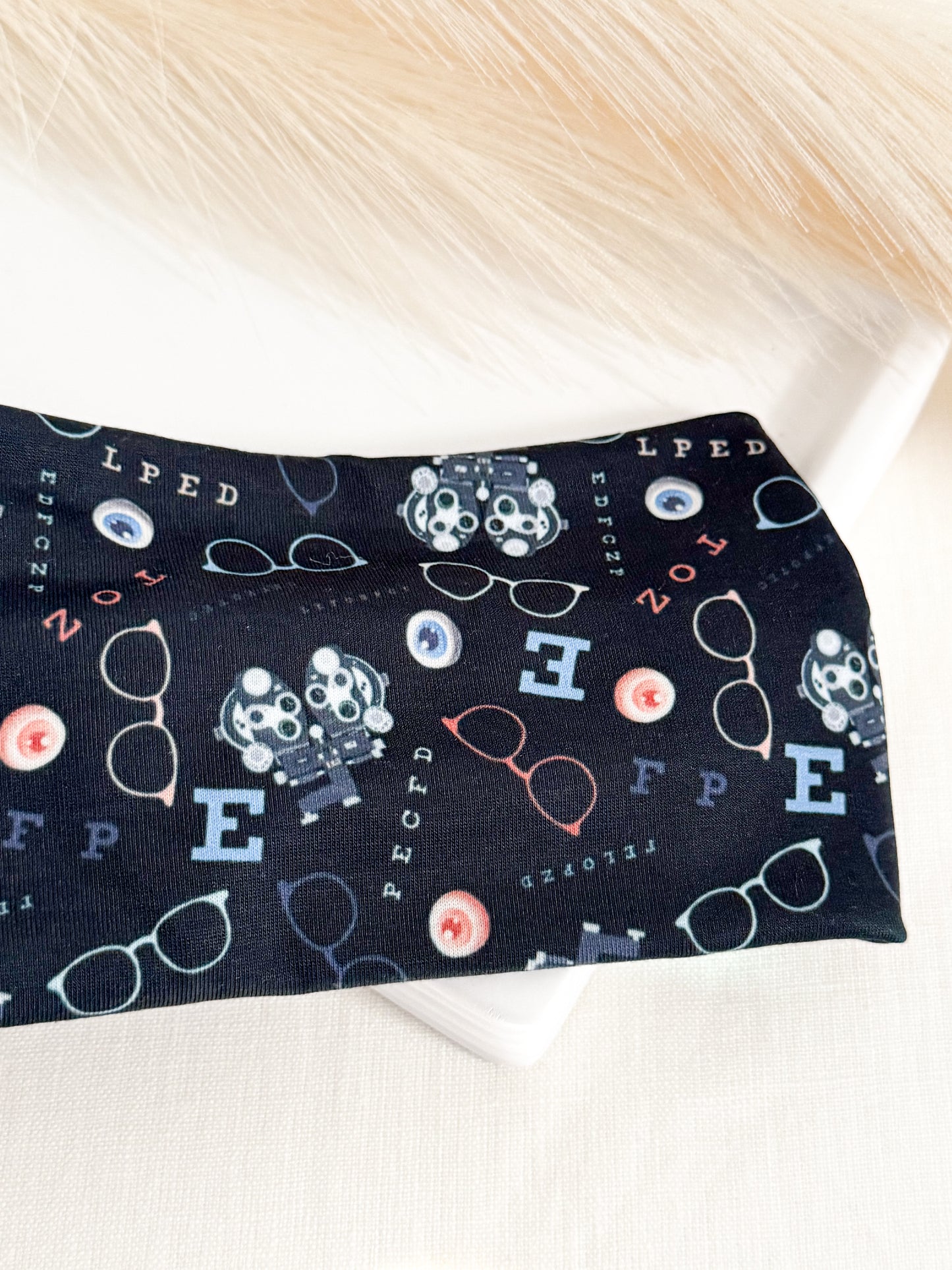 Black Optometry Headband – Eye Care Hair Accessory