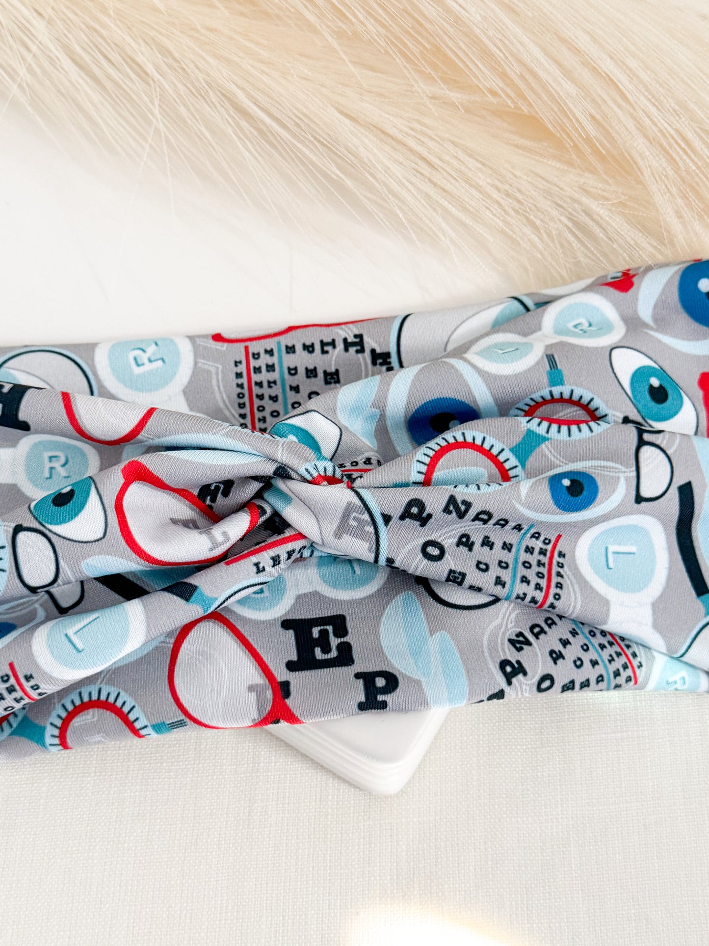Gray Optometry Headband – Eye Care Nurse Handmade Headband