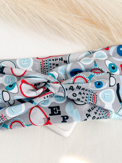 Gray Optometry Headband – Eye Care Nurse Handmade Headband