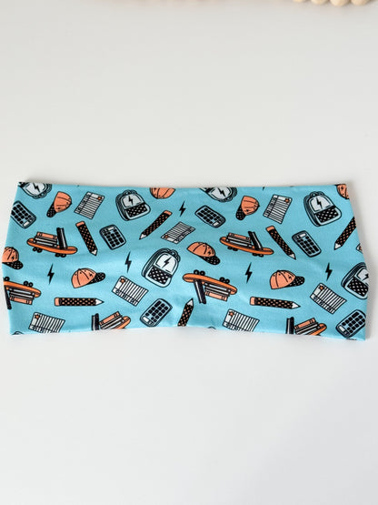 Handmade Blue Teacher Headband – Comfortable, Professional & Stylish for Classroom Wear Headband Studio