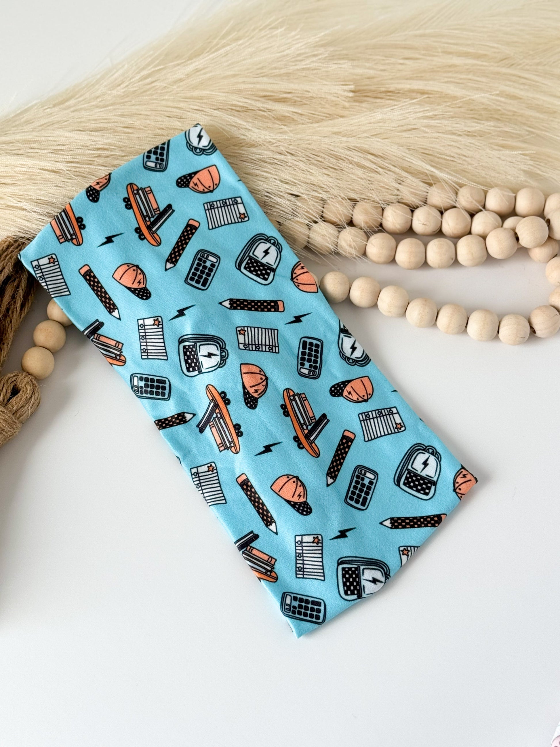 Handmade Blue Teacher Headband – Comfortable, Professional & Stylish for Classroom Wear Headband Studio