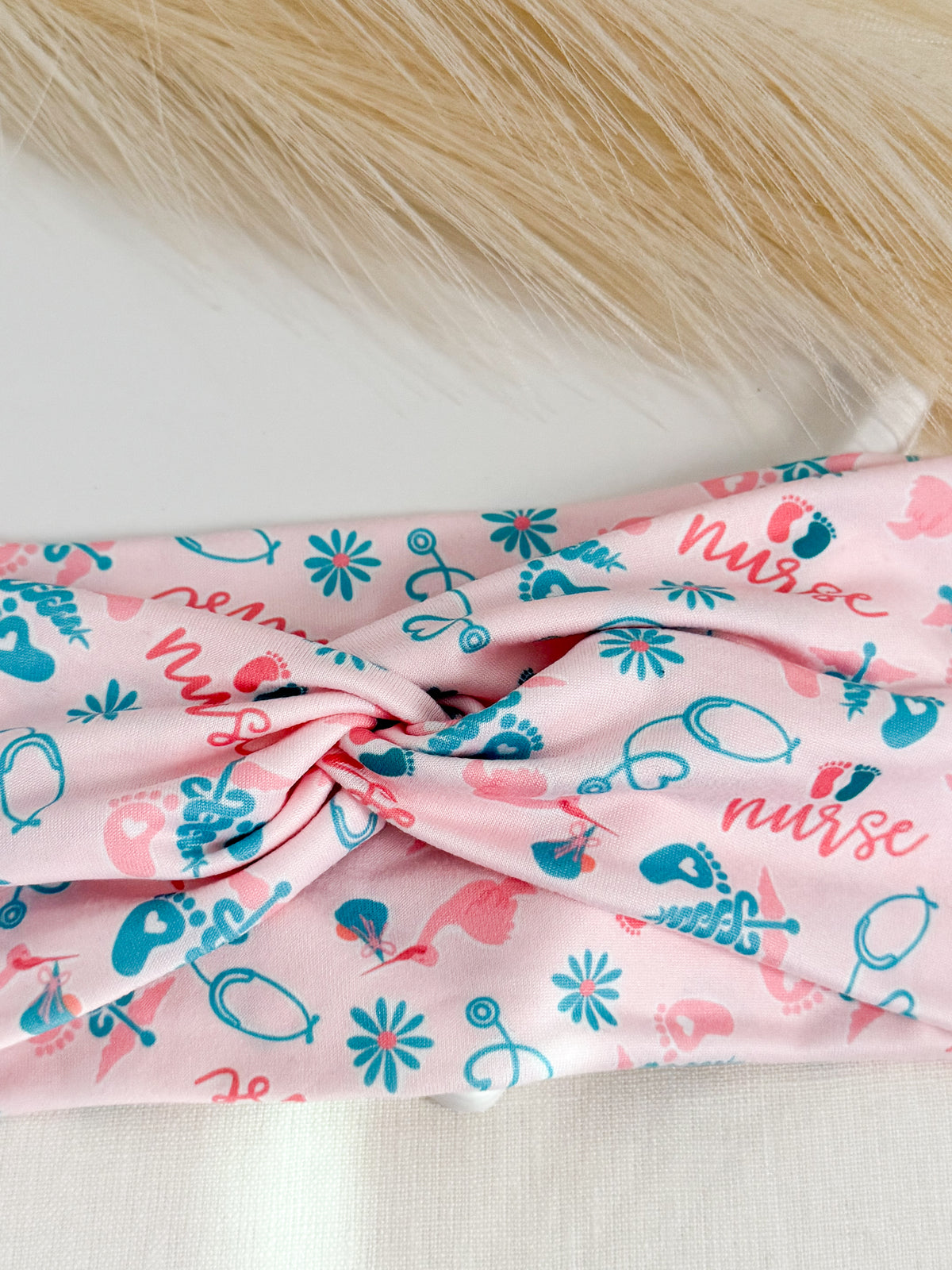 Pink Labor & Delivery Nurse Headband – Labor & Delivery Handmade Headband