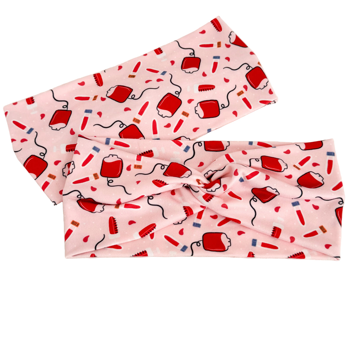 Phlebotomist Blood Bags Headband – Handmade Gift for Phlebotomists & Lab Techs