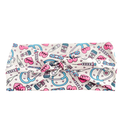 Pink Nurse Twist Headband Headband Studio