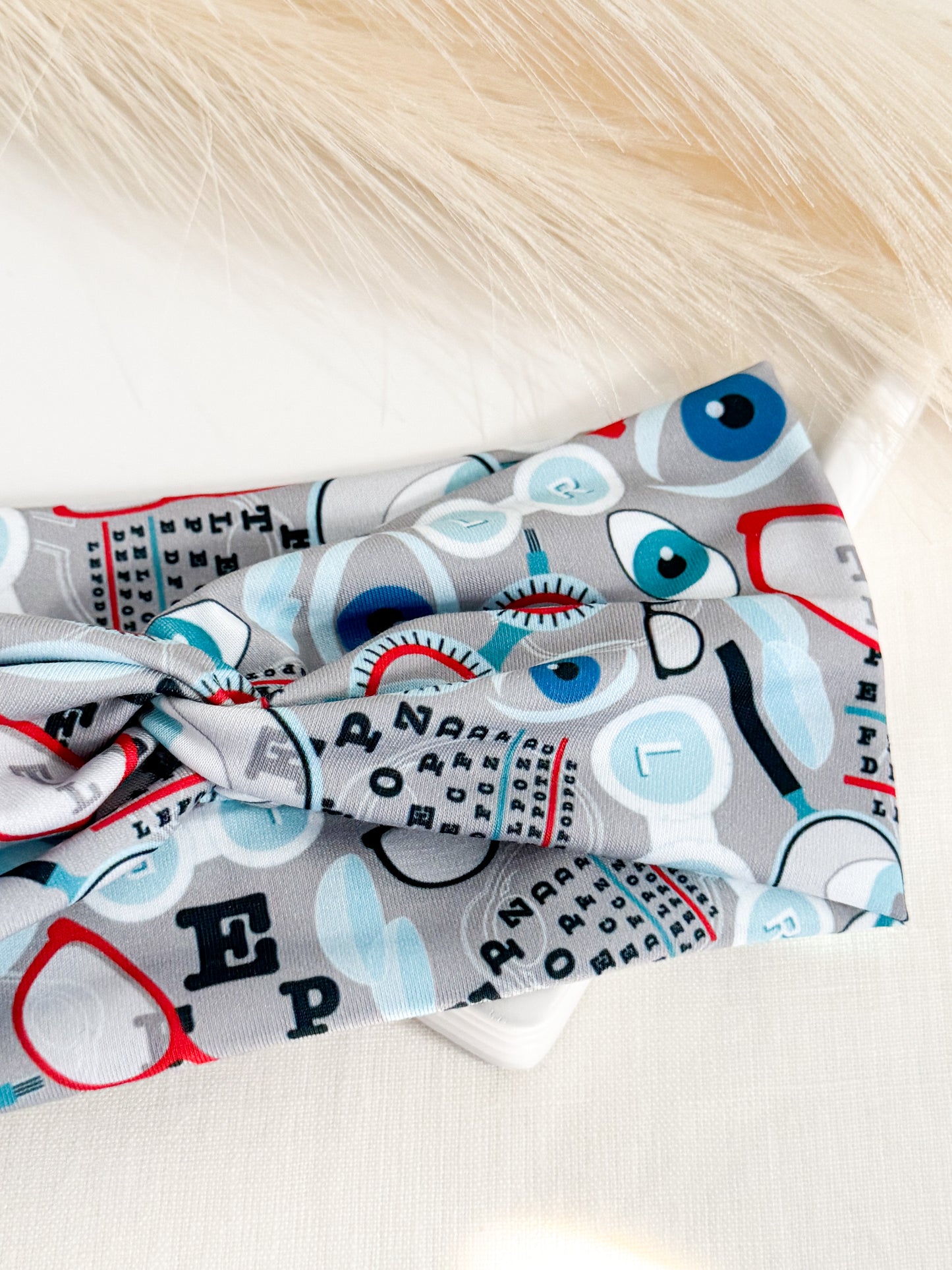 Gray Optometry Headband – Eye Care Nurse Handmade Headband