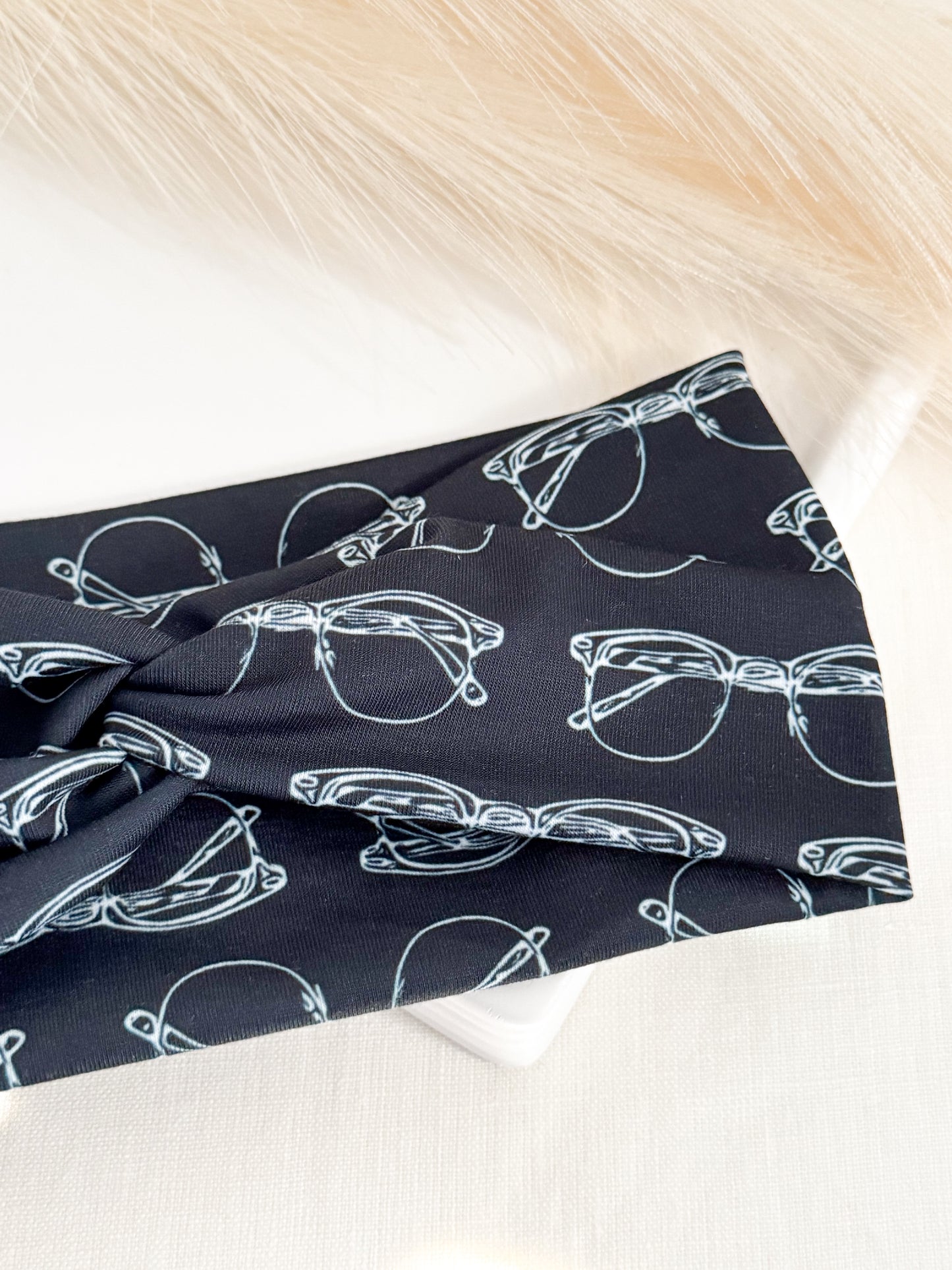 Black Optometrist headband - Eye Care Nurse Handmade Headband