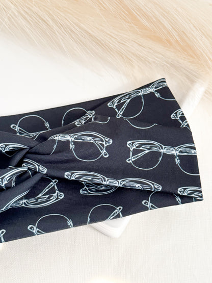 Black Optometrist headband - Eye Care Nurse Handmade Headband