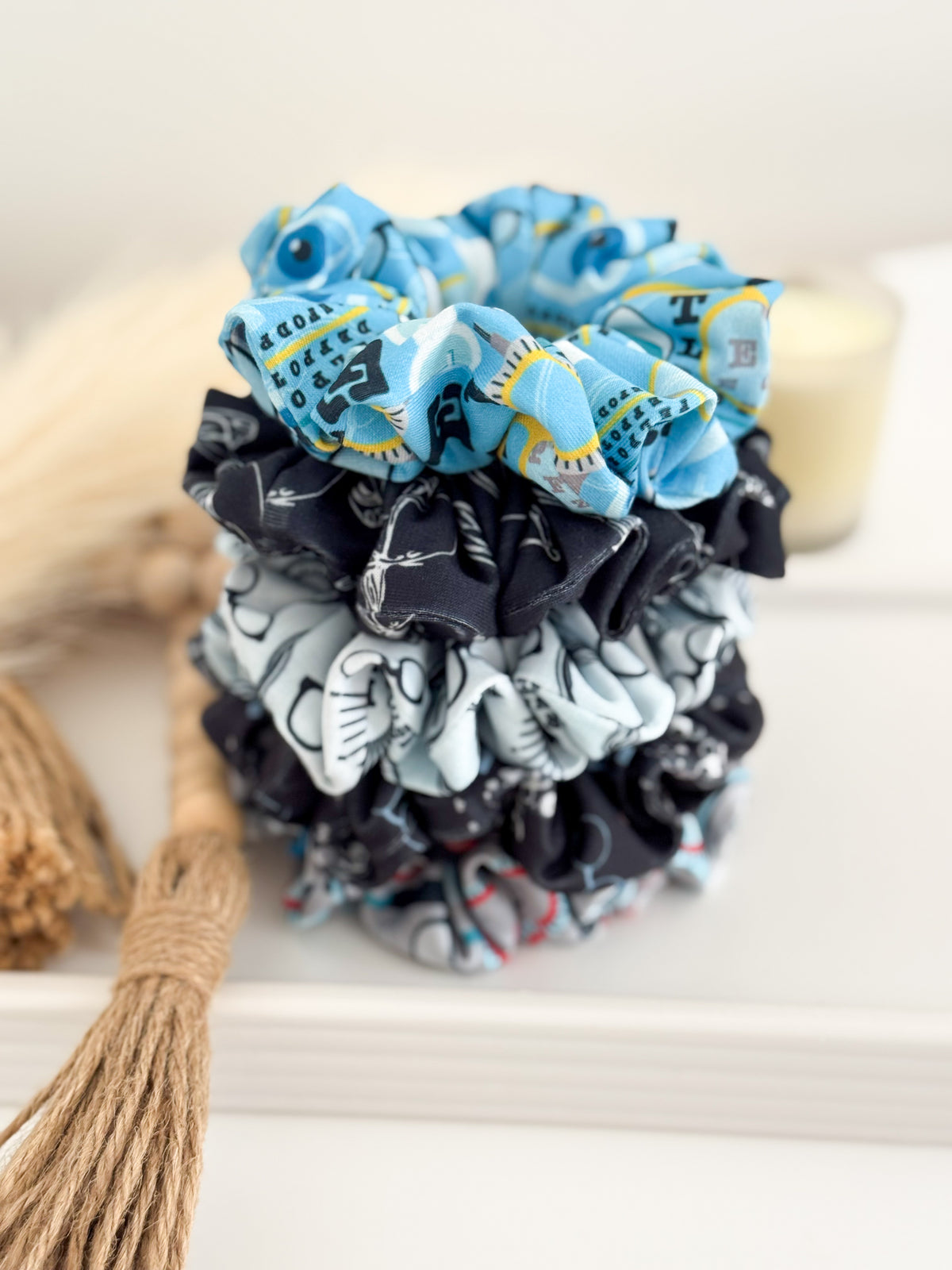 Optometry Scrunchies – Handmade Eye Care Hair Accessories