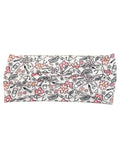 Medical flowers print twist headband for nurses and healthcare workers – handmade by Headband Studio