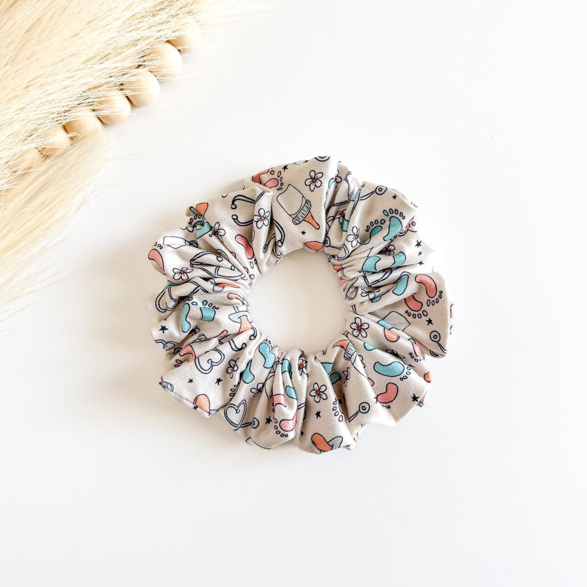 Nurse Vibes Scrunchie – Handmade Hair Accessory for Healthcare Workers