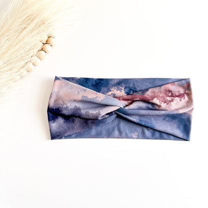 Tie-Dye Twist Headbands for Women – Handmade Soft Stretch Headbands