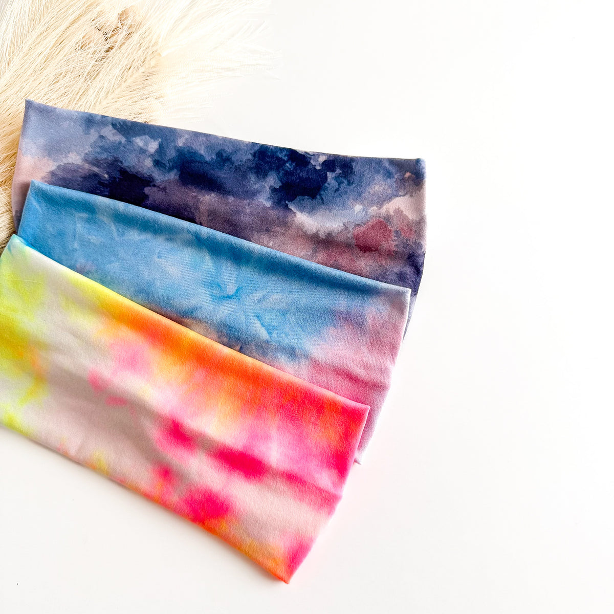 Tie-Dye Twist Headbands for Women – Handmade Soft Stretch Headbands