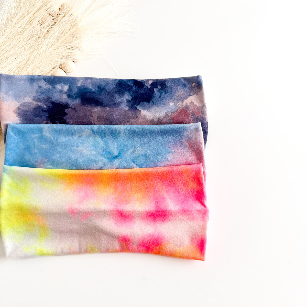 Tie-Dye Twist Headbands for Women – Handmade Soft Stretch Headbands