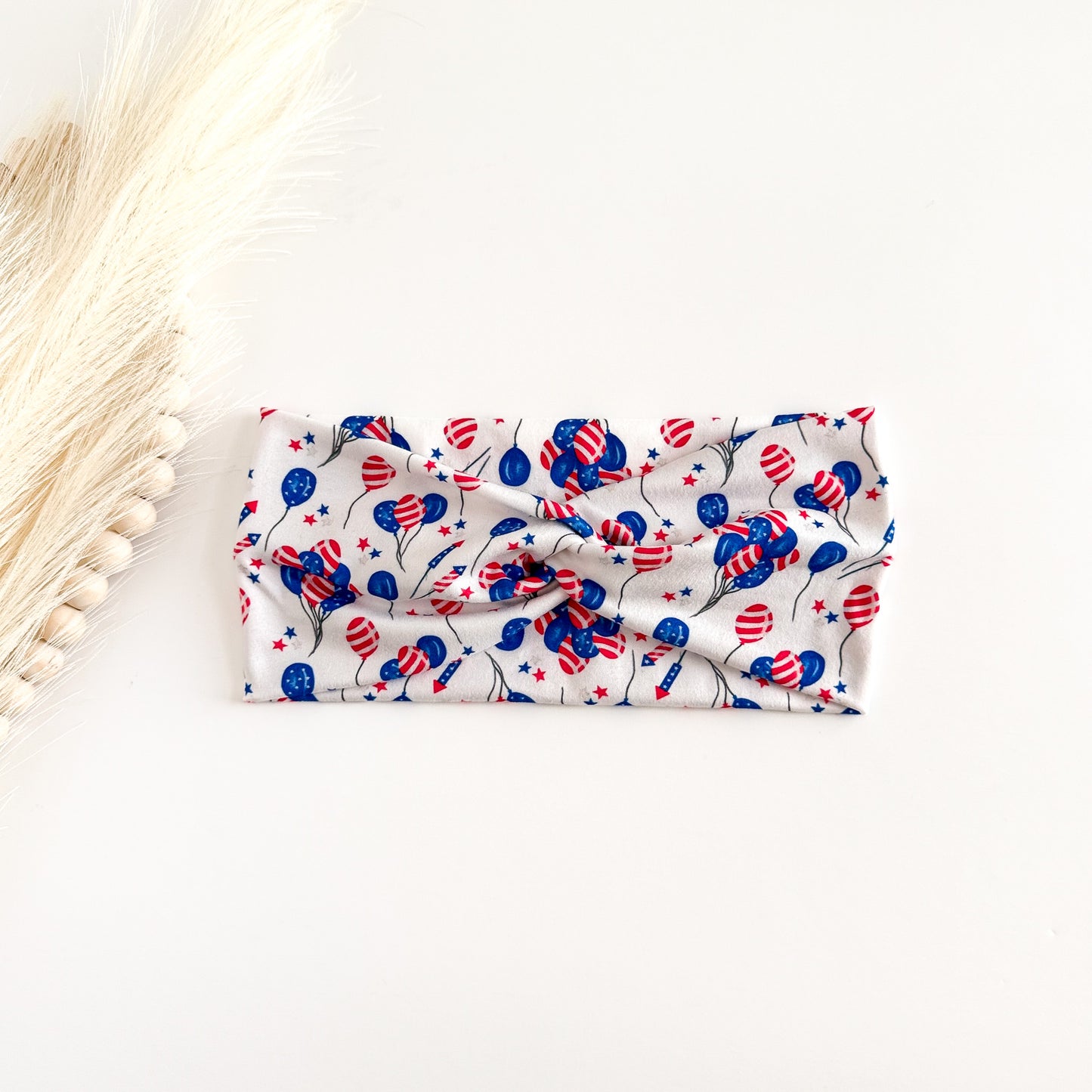 4th July Headband: Red White Blue Patriotic Hair Accessory