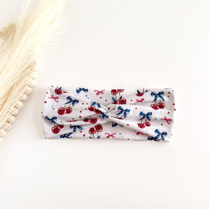 4th July Headband: Red White Blue Patriotic Hair Accessory