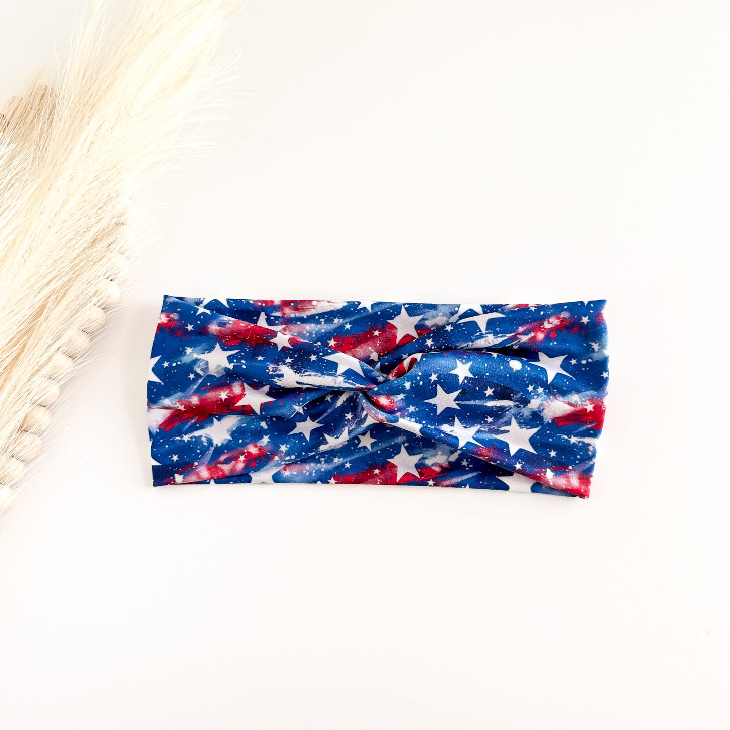 4th July Headband: Red White Blue Patriotic Hair Accessory