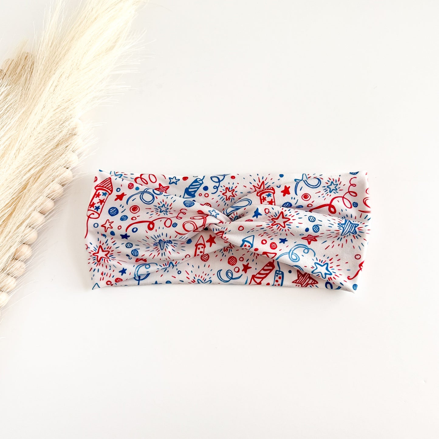 4th July Headband: Red White Blue Patriotic Hair Accessory