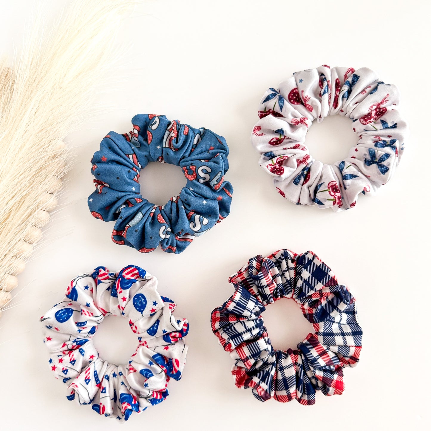 4th of July Scrunchies | Handmade Patriotic Hair Accessories
