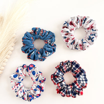 4th of July Scrunchies | Handmade Patriotic Hair Accessories