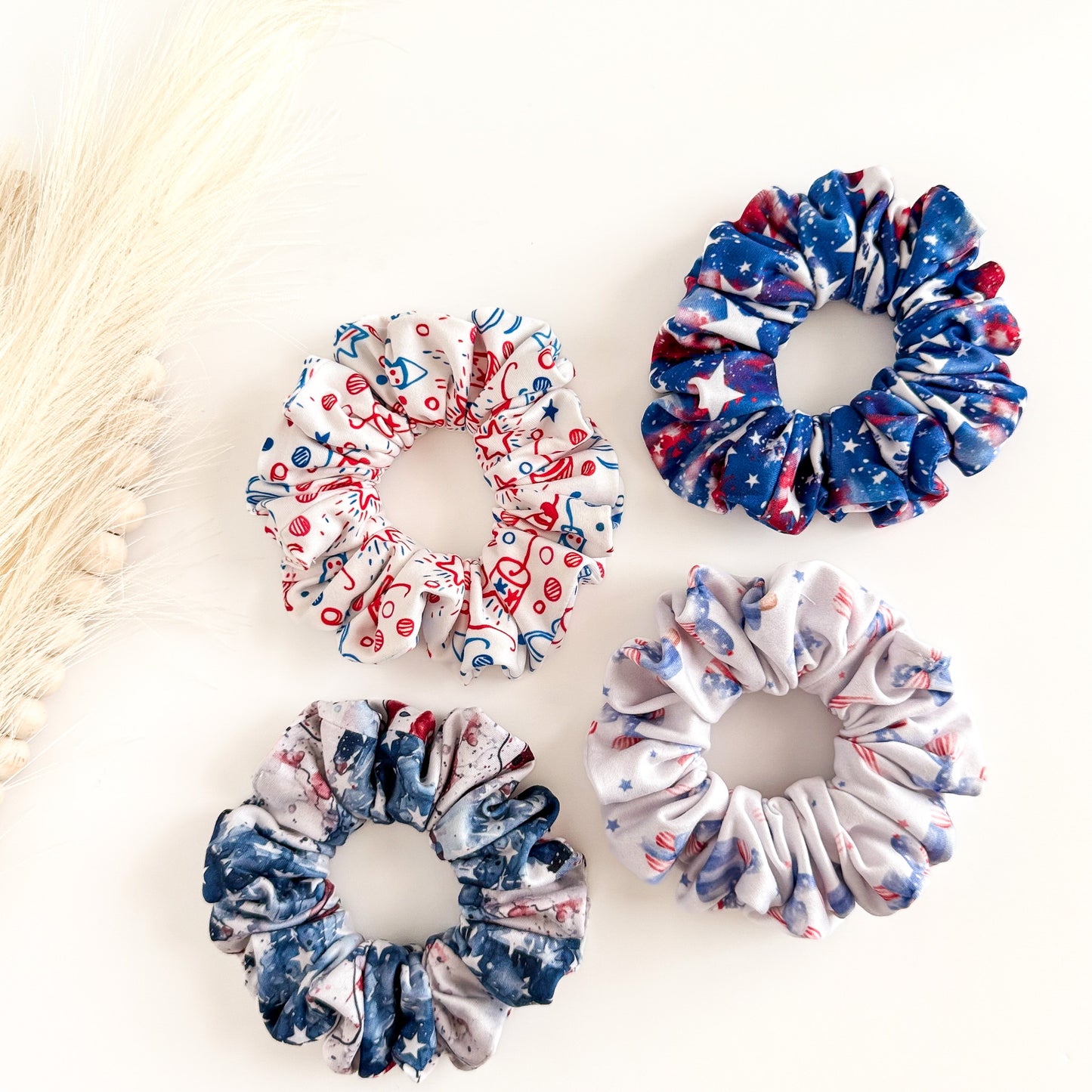4th of July Scrunchies | Handmade Patriotic Hair Accessories