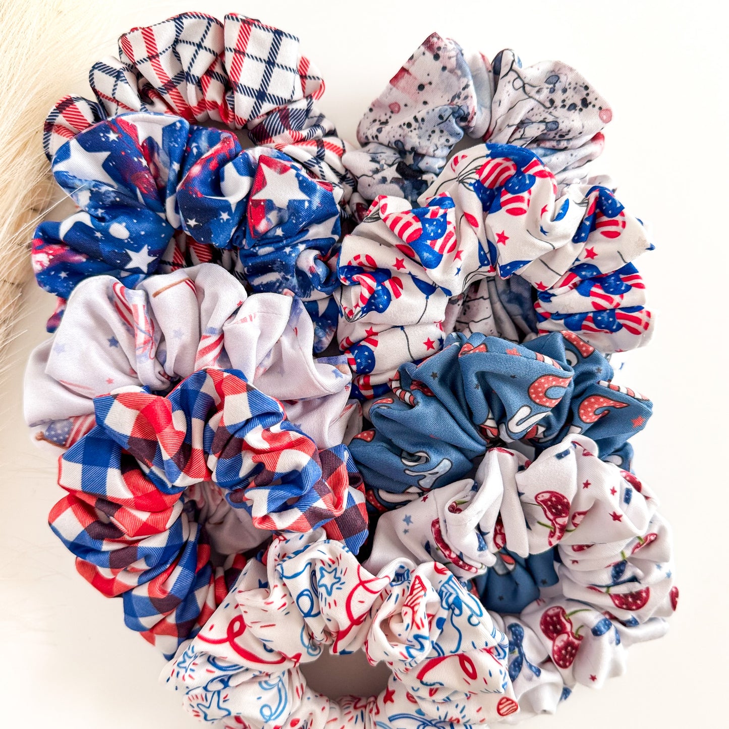 4th of July Scrunchies | Handmade Patriotic Hair Accessories