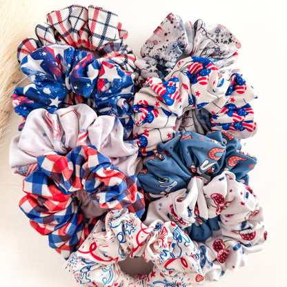 4th of July Scrunchies | Handmade Patriotic Hair Accessories